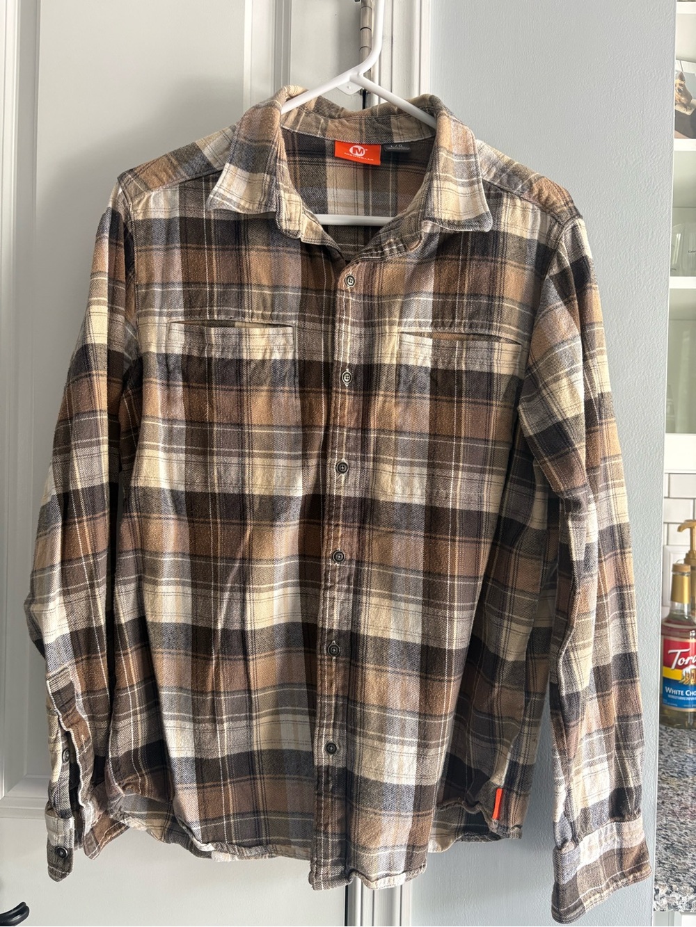 Merrell Men’s McKinley Plaid Button Down Flannel Shirt Large